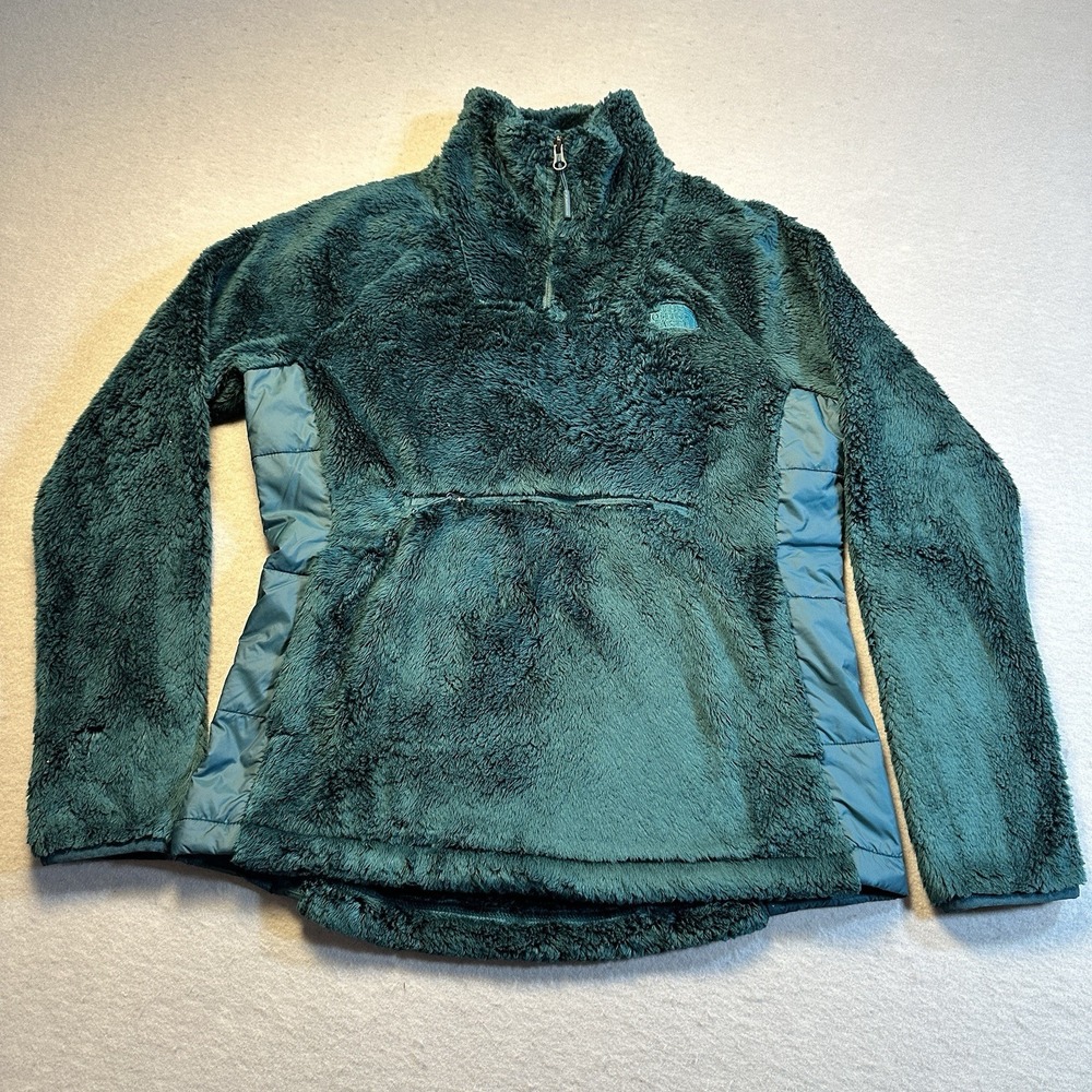 The North Face Osito Sport Hybrid 1/4 Zip Fleece Pullover Teal Womens Medium